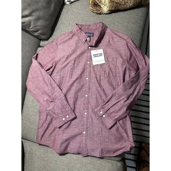 Patagonia bluffside long sleeve chambray button down. XL - Picture 3 of 5
